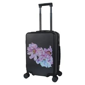 20" Hardside Carry-On Surface Of Beauty Peonies Collection Black Onyx