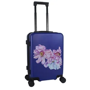 20" Hardside Carry-On Surface Of Beauty Peonies Collection Cobalt Bue