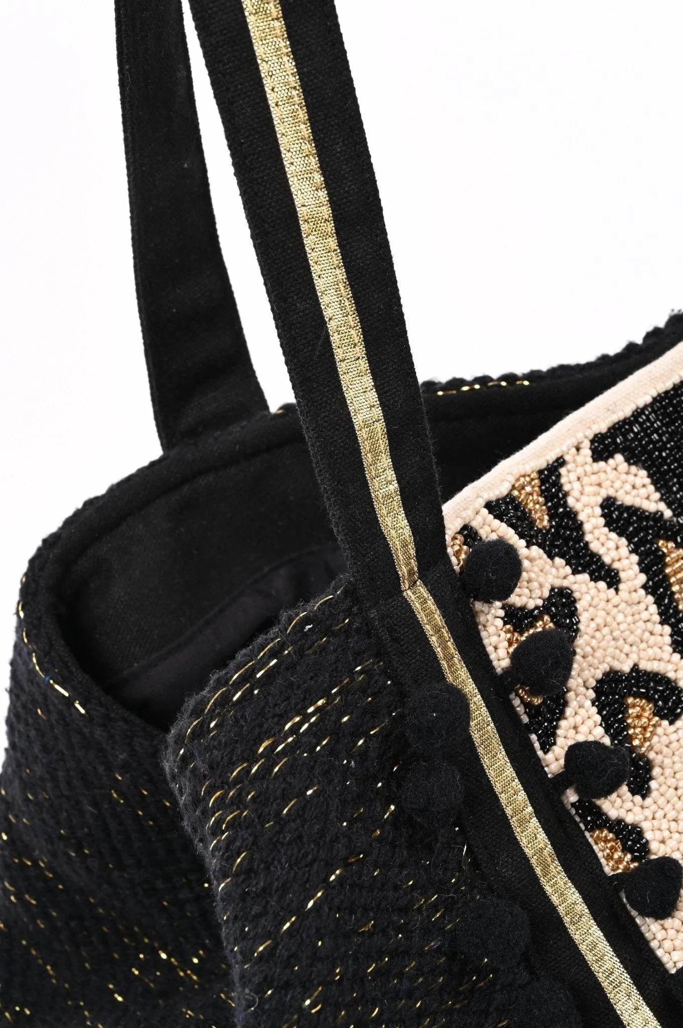 AB21-360 Hand Beaded Bee Glam tote