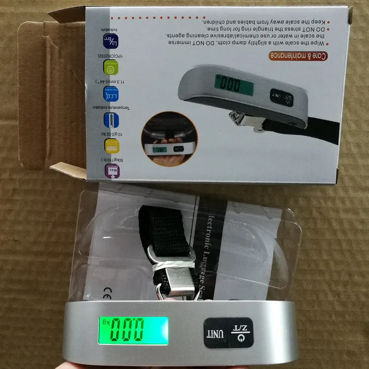 ABS Metal Electronic Digital Scale Portable LCD Weighting Balance Hanging Luggage Scale