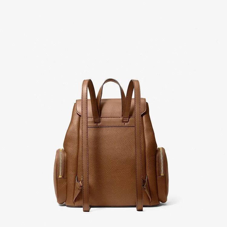 Backpack Michael Michael Kors Jet Set Medium Pebbled Leather Backpack, brown