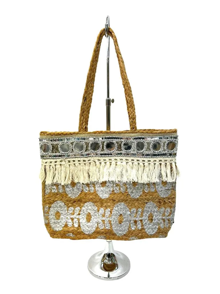 BG-01-1137 Luxury Jute Tote Bag