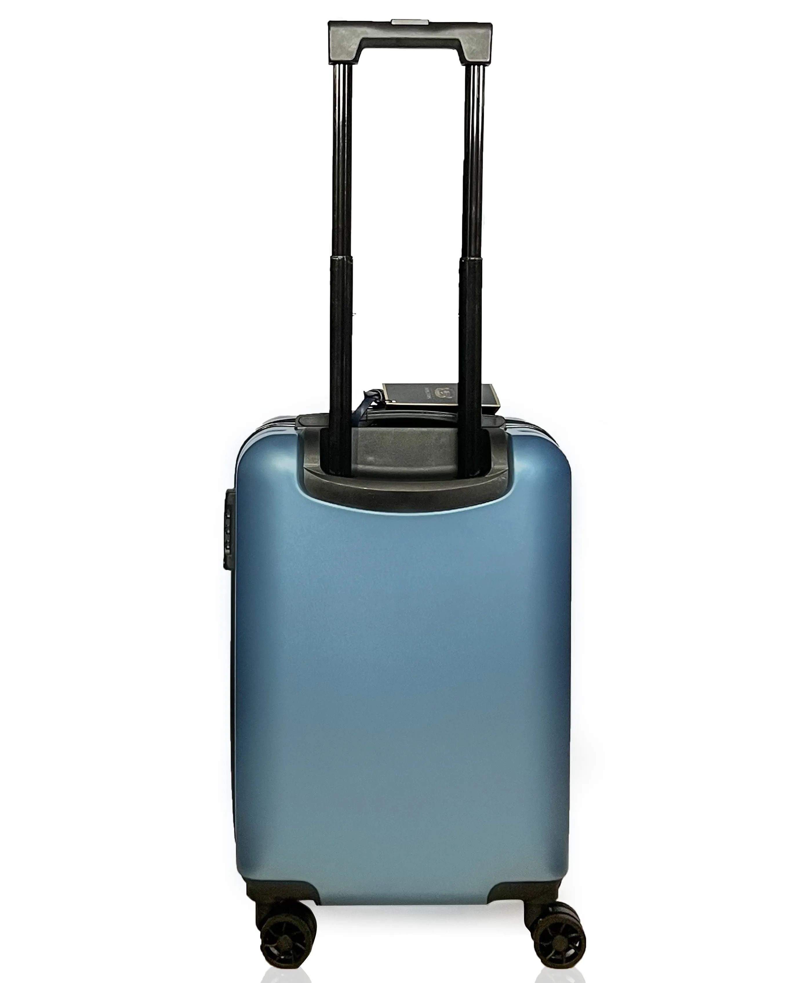 Blue Lightweight Four Wheel 50cm Cabin Suitcase