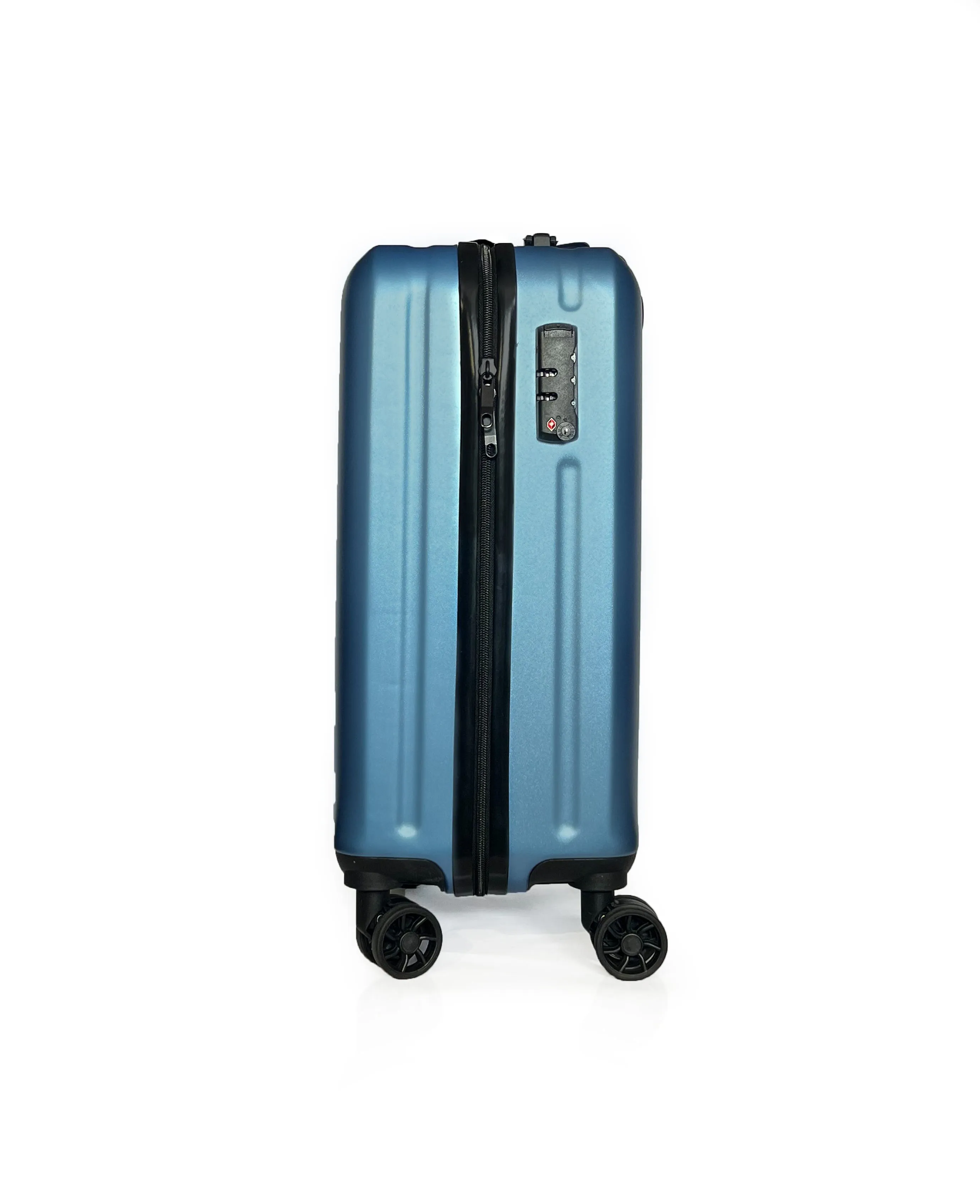 Blue Lightweight Four Wheel 50cm Cabin Suitcase