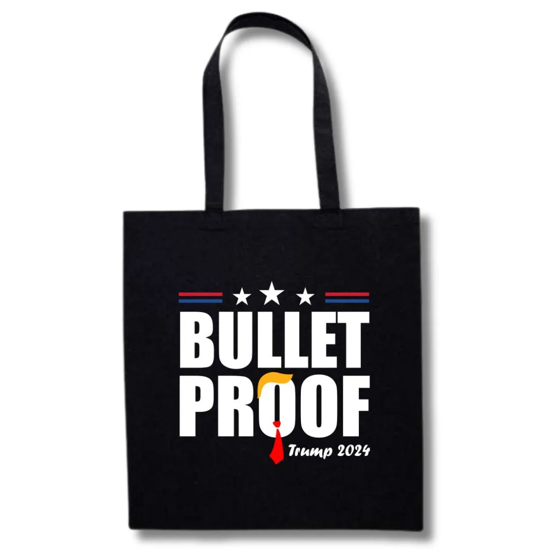 Bulletproof Trump 2024 Canvas Tote Bag (4 Color Options)