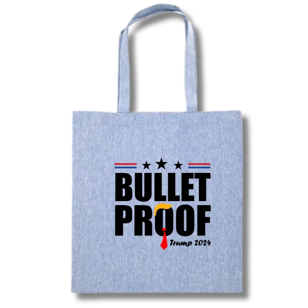 Bulletproof Trump 2024 Canvas Tote Bag (4 Color Options)