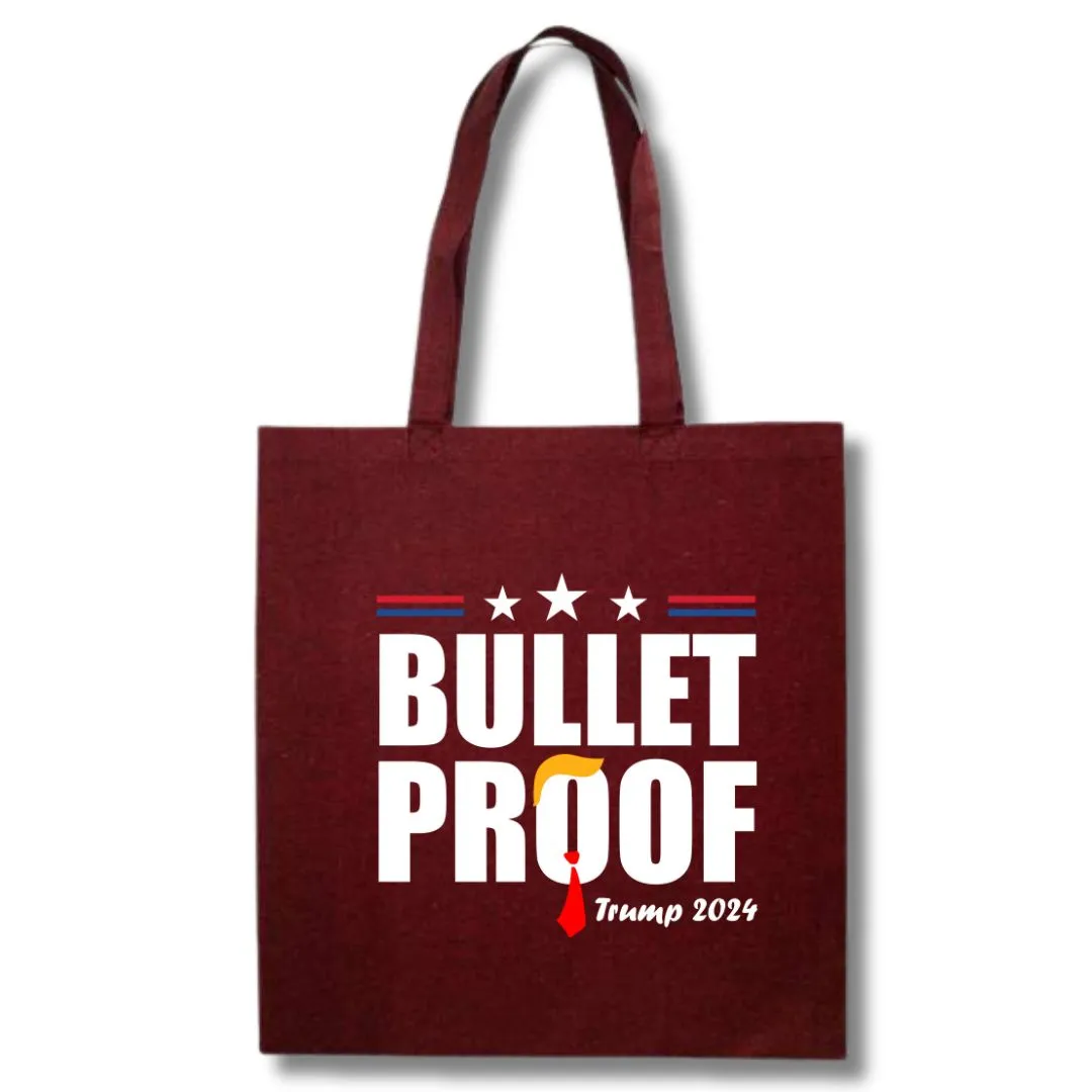 Bulletproof Trump 2024 Canvas Tote Bag (4 Color Options)