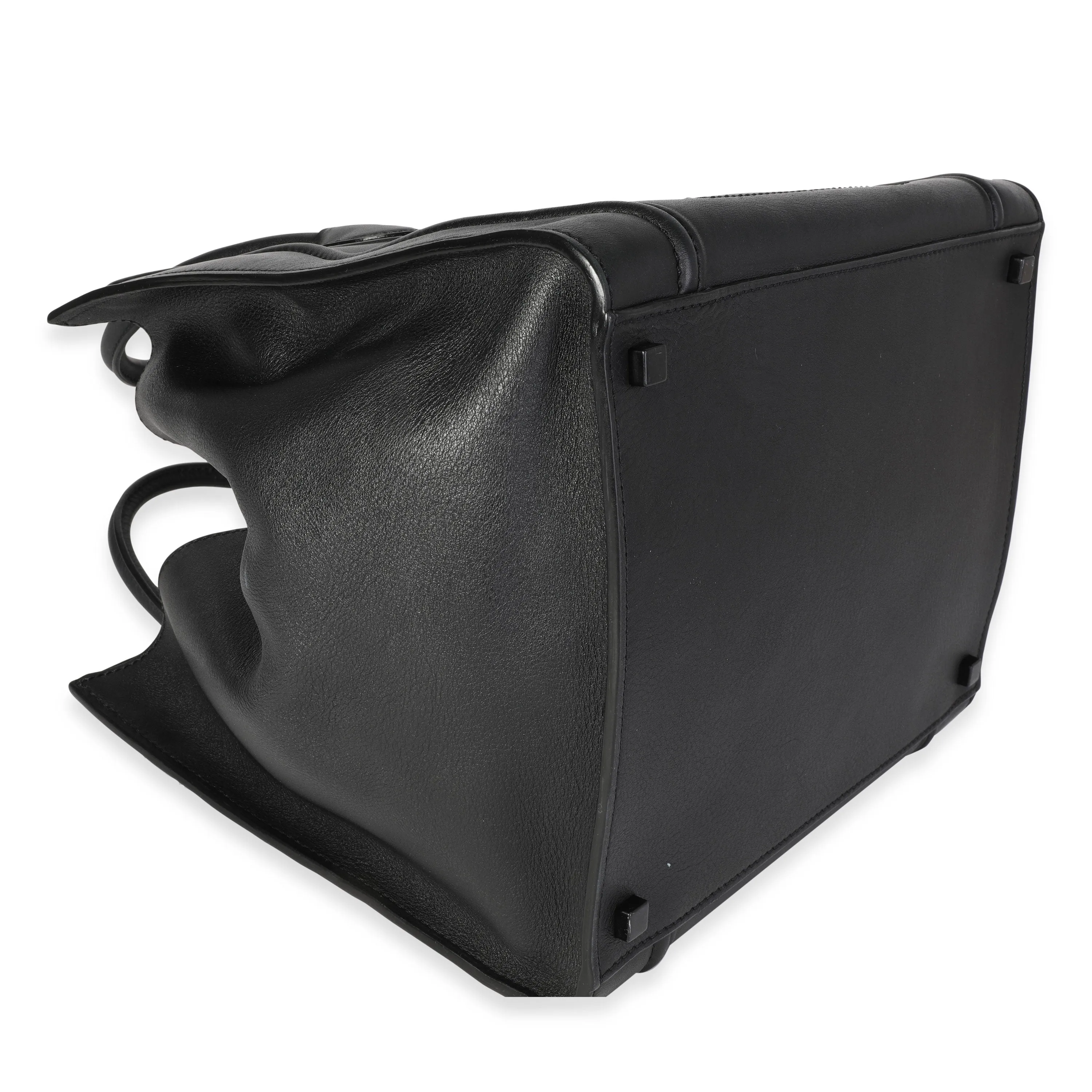 Celine Black Smooth Calfskin Phantom Luggage Tote