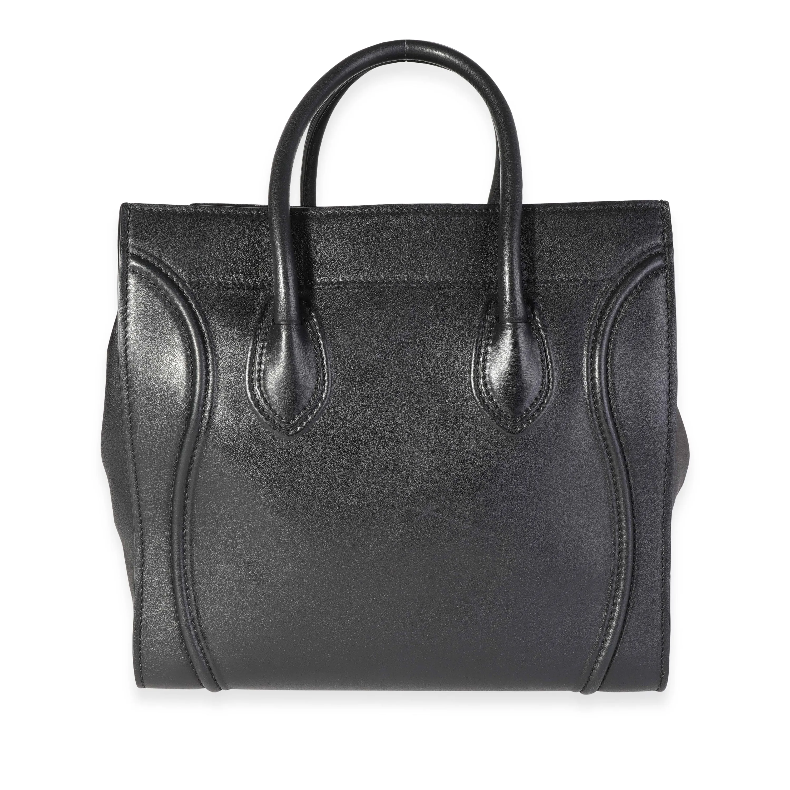 Celine Black Smooth Calfskin Phantom Luggage Tote