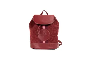 Coach Dempsey Red Apple Jacquard Canvas Logo Patch Backpack