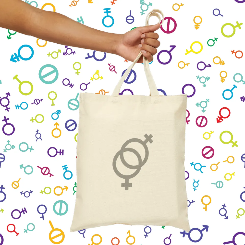 Cotton "Lady Love" Canvas Tote Bag. Tote Bag. Reusable Bag. Everyday Use. LGBTQIA. Queer Love. Pride. Birthday Gift. Grocery Bag