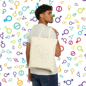 Cotton "Lady Love" Canvas Tote Bag. Tote Bag. Reusable Bag. Everyday Use. LGBTQIA. Queer Love. Pride. Birthday Gift. Grocery Bag