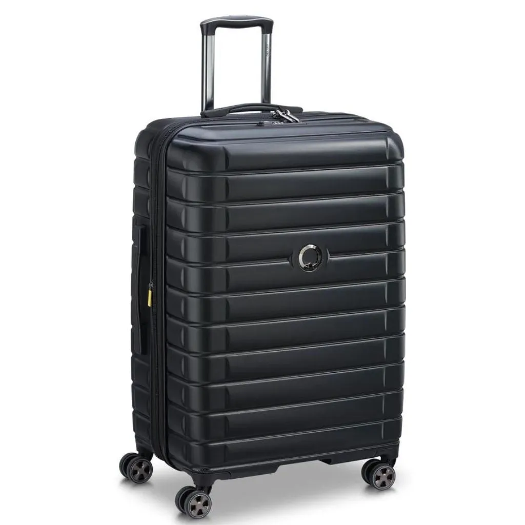 Delsey Shadow 75cm Expandable Large Luggage - Black