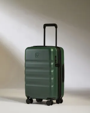 Expandable Cabin Suitcase in Antler Green - Icon Stripe