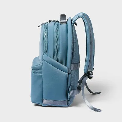 Faux Neoprene 17" Backpack Dusty Navy - All In Motion️