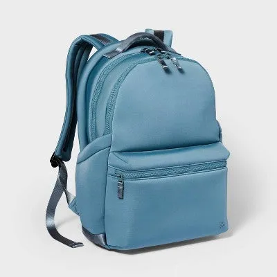 Faux Neoprene 17" Backpack Dusty Navy - All In Motion️