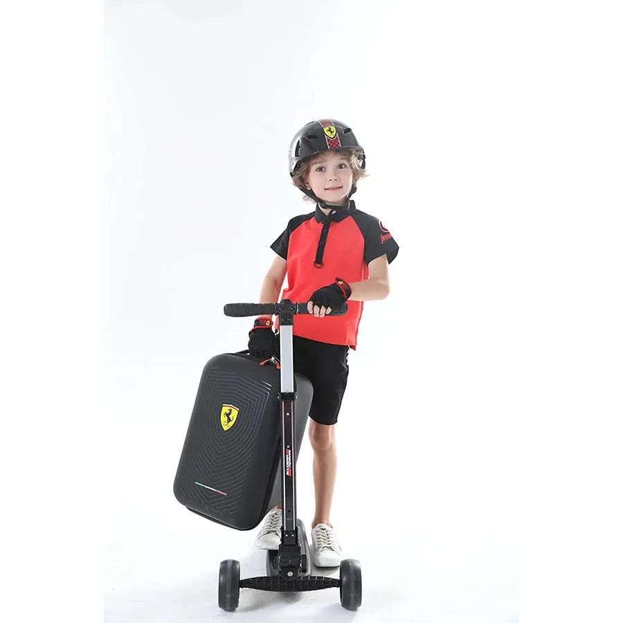 Ferrari Luggage Foldable Scooter With Adjustable Height -Black