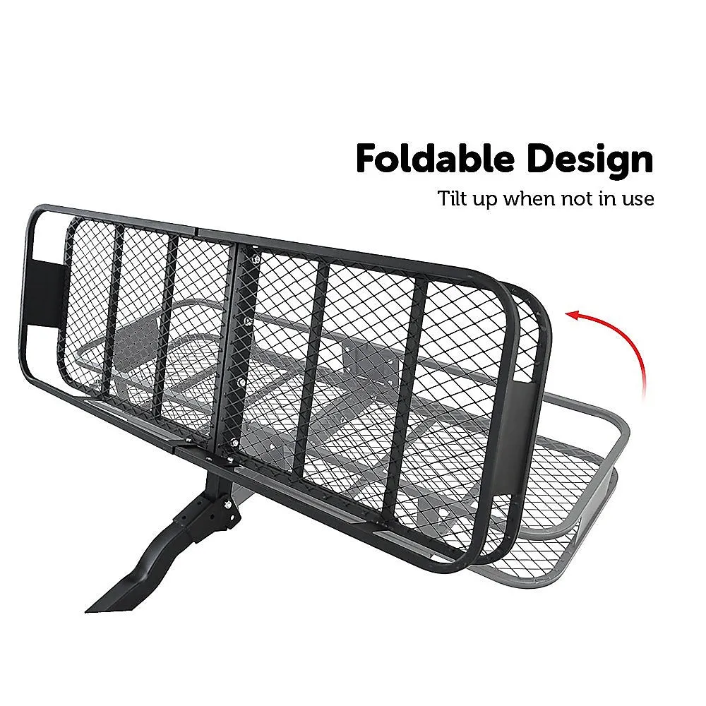 Foldable 220kg Steel Hitch Cargo Carrier with Reflectors