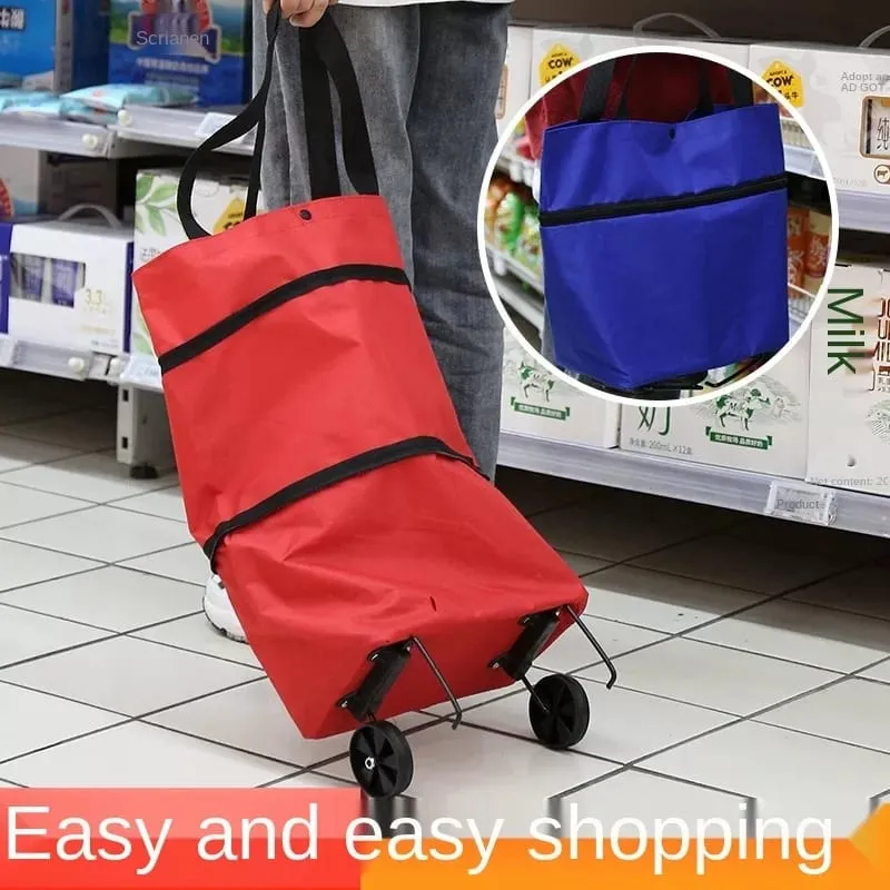 FOLDABLE TROLLY BAG WITH WHEELS