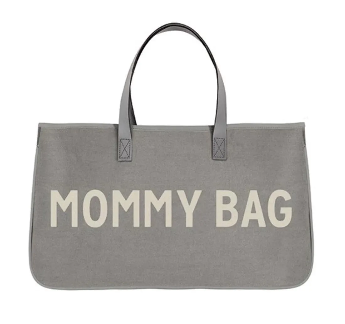 Gray Canvas Totes - Gray Text