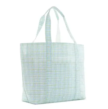 Jumbo Tote - Xtra Large Tote Plaid Green