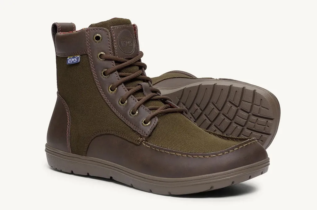 Lems Boulder Boot UK Sizes - Timber