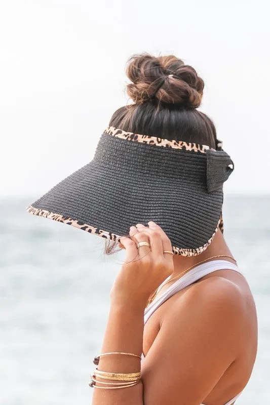 Leopard Foldable Bow Visor