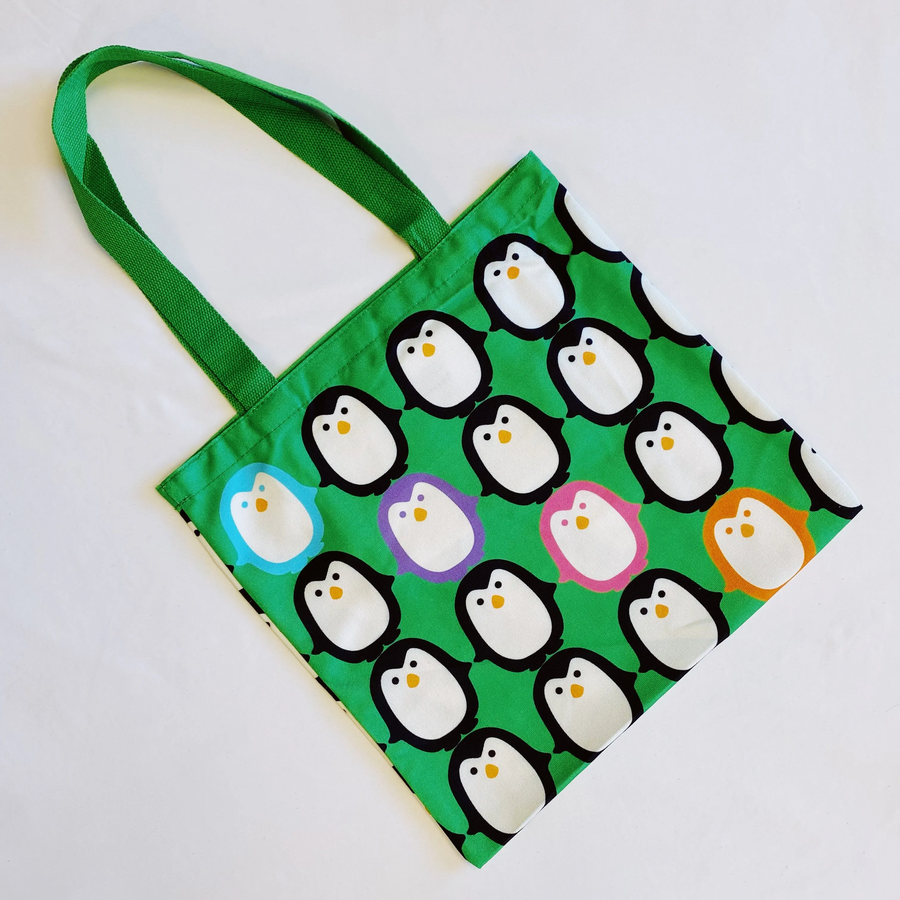 Let’s Hold Hands Penguin Canvas Tote