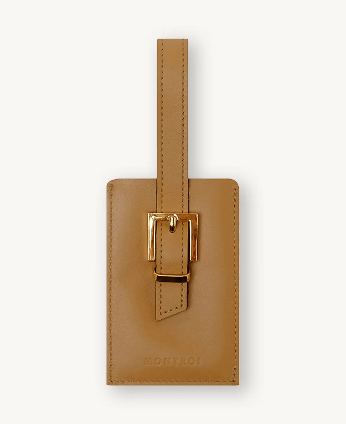 LUGGAGE TAG SMOOTH BEIGE