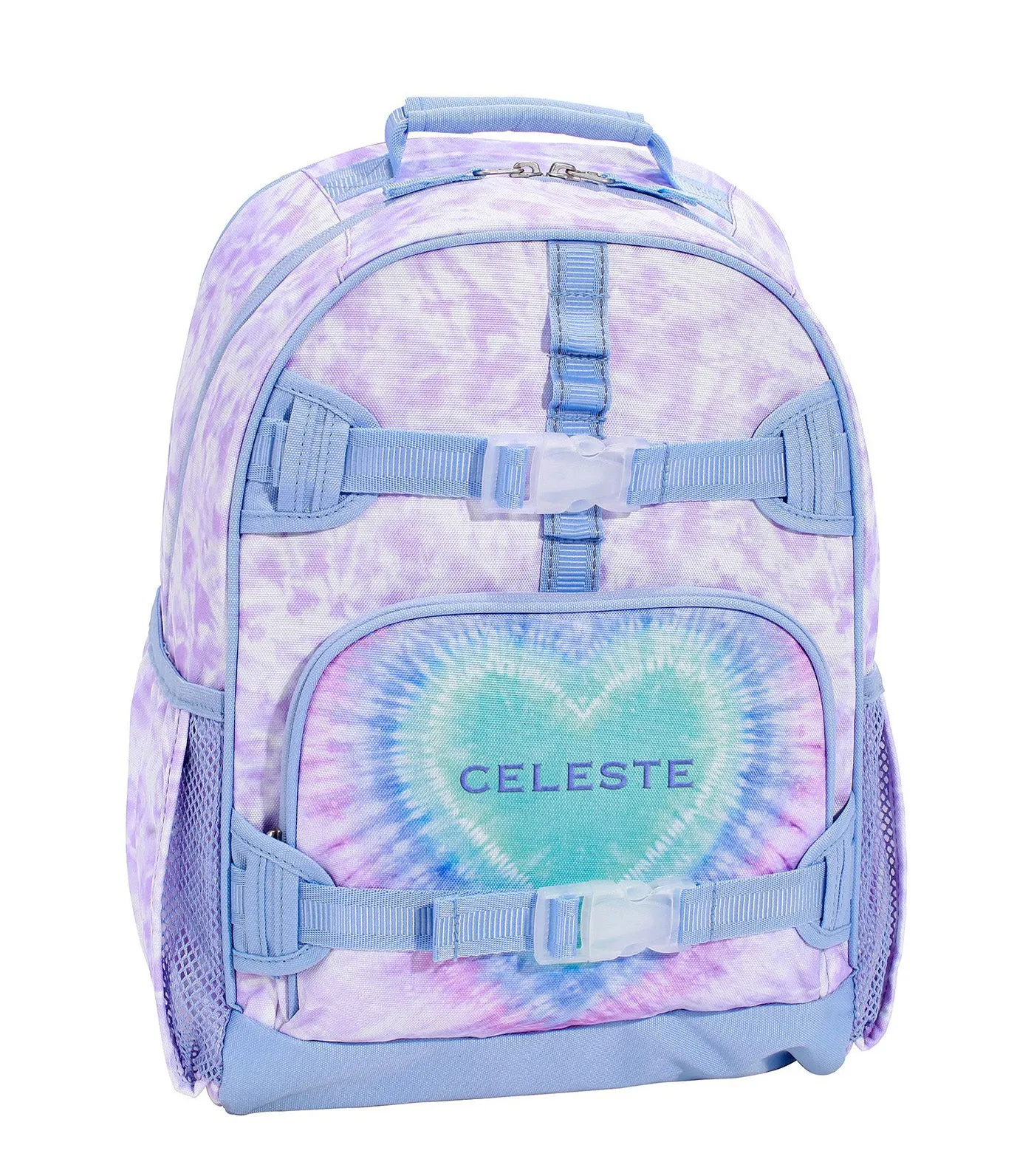 Mackenzie Lavender Heart Tie-Dye Backpacks, Large