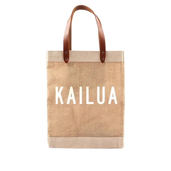 Market Tote Kailua (White Lettering)