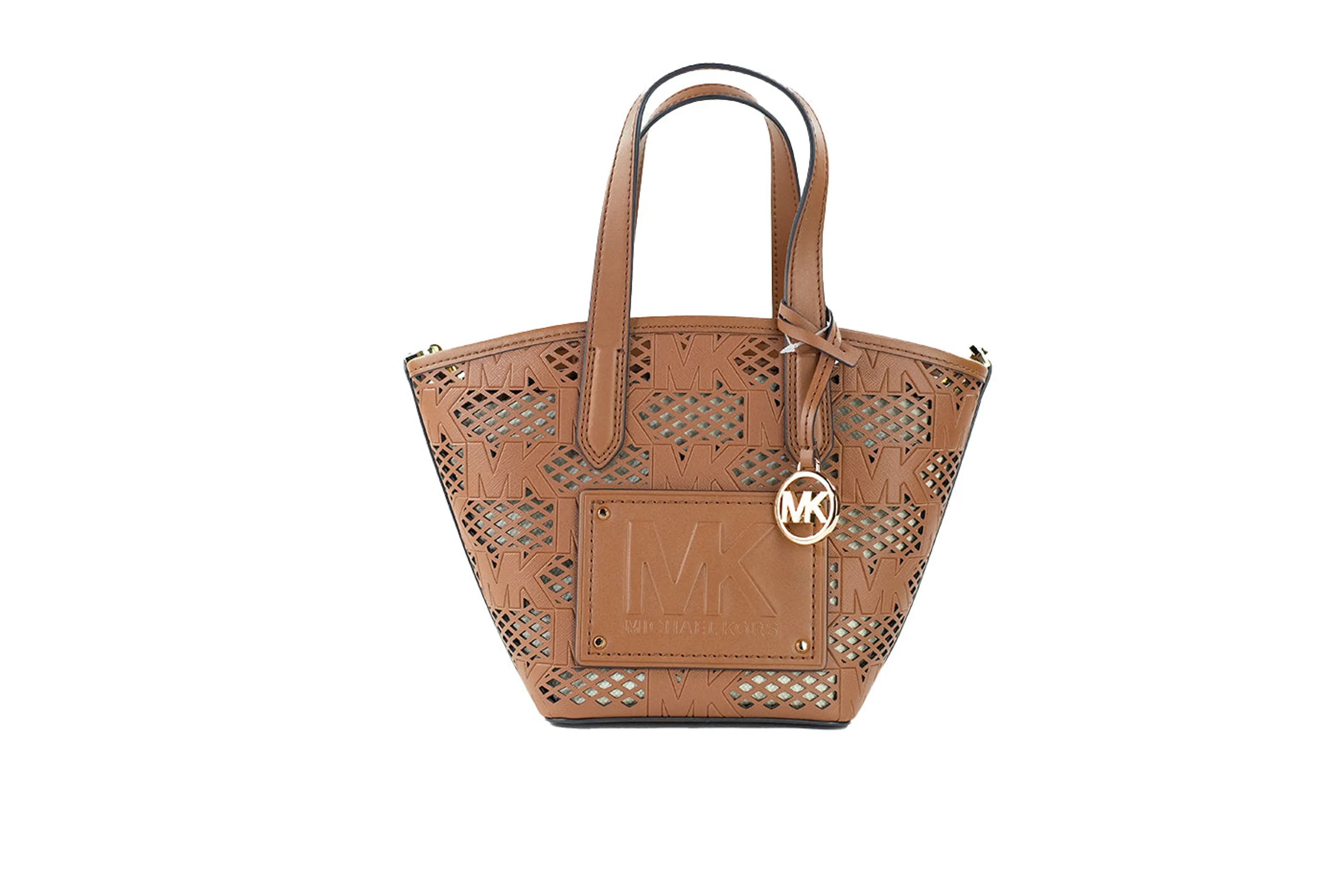 Michael Kors Kimber Small Luggage Vegan 2-in-1 Zip Tote