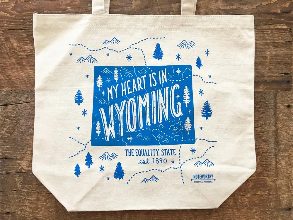 My Heart is in Wyoming, Tote Bag