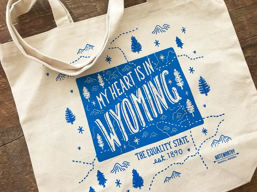 My Heart is in Wyoming, Tote Bag