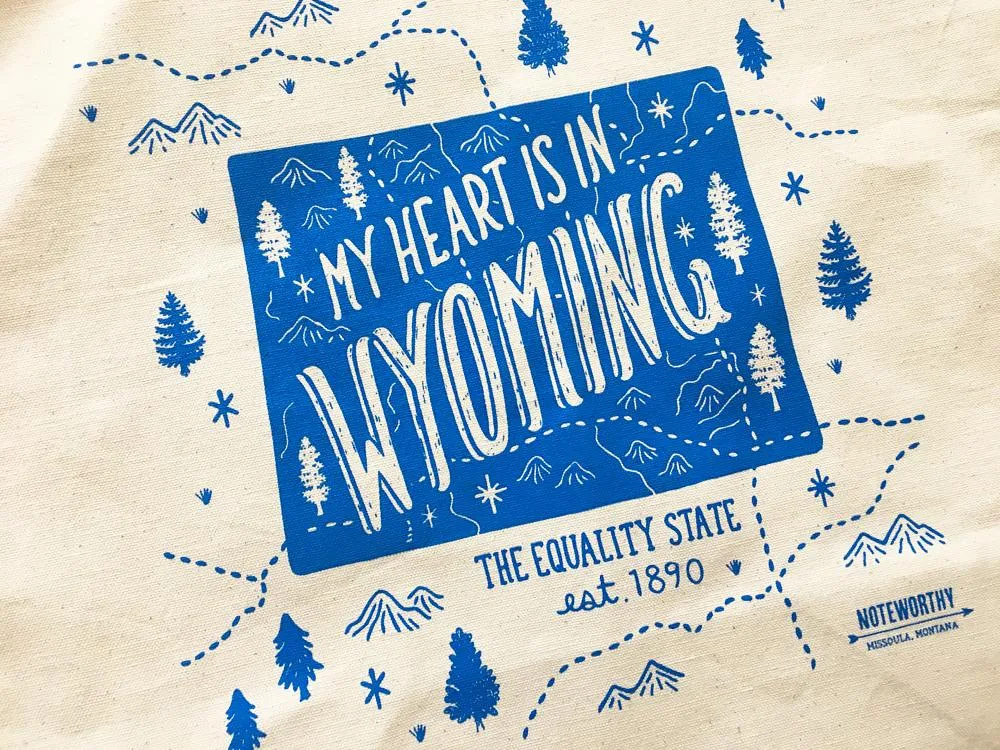 My Heart is in Wyoming, Tote Bag