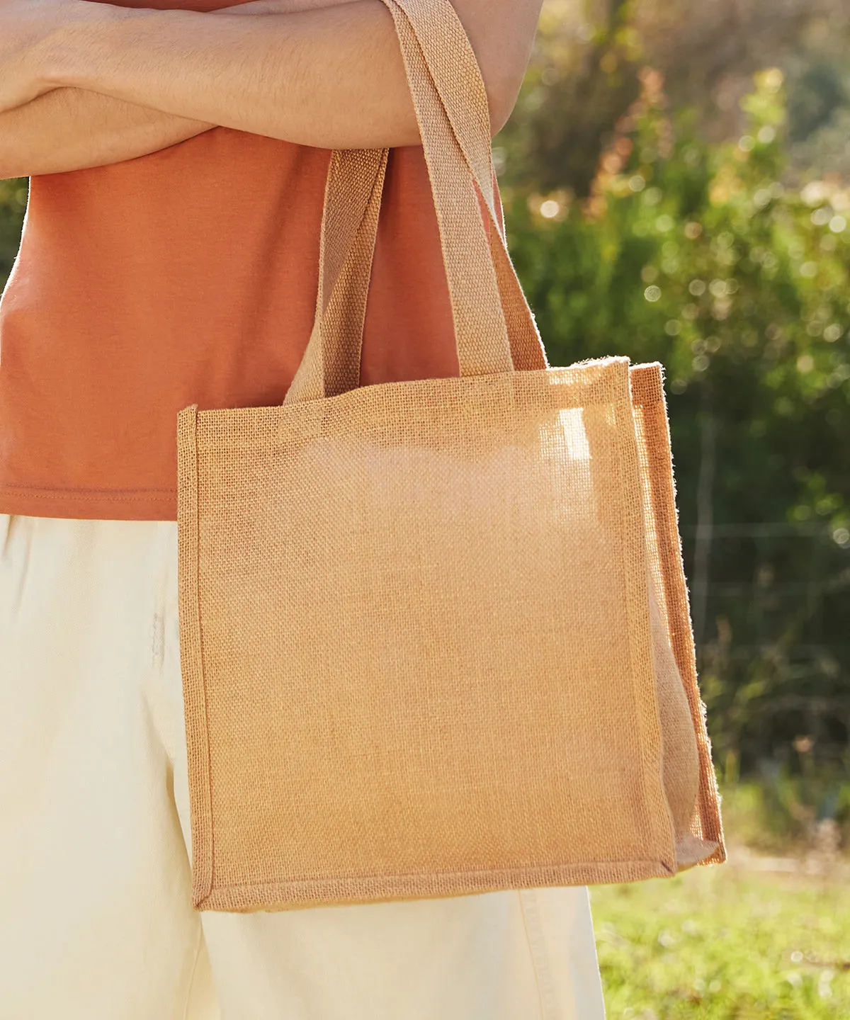 Natural - Jute compact tote