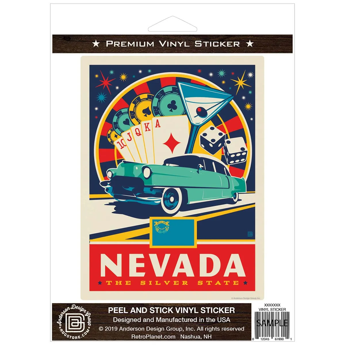 Nevada Silver State Casino Vinyl Sticker