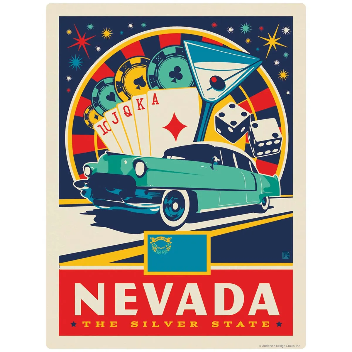 Nevada Silver State Casino Vinyl Sticker