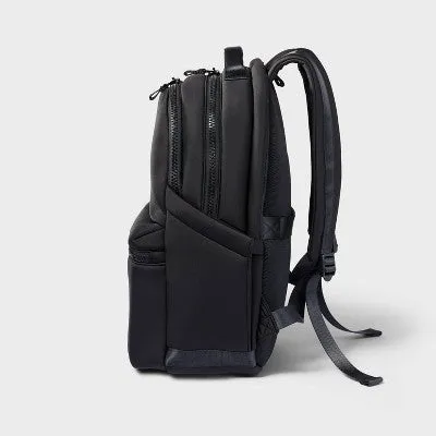 New - Faux Neoprene 17" Backpack Black - All In Motion️