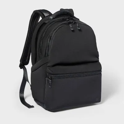 New - Faux Neoprene 17" Backpack Black - All In Motion️