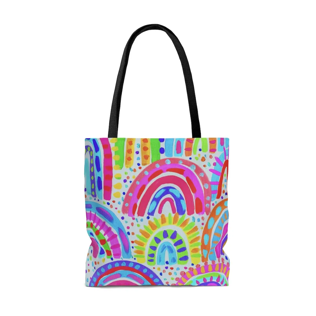 Painted Rainbows AOP Tote Bag