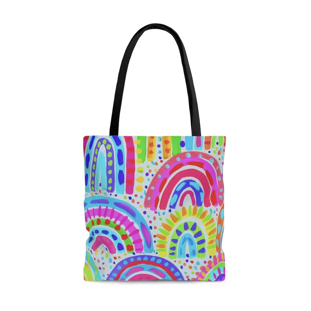 Painted Rainbows AOP Tote Bag