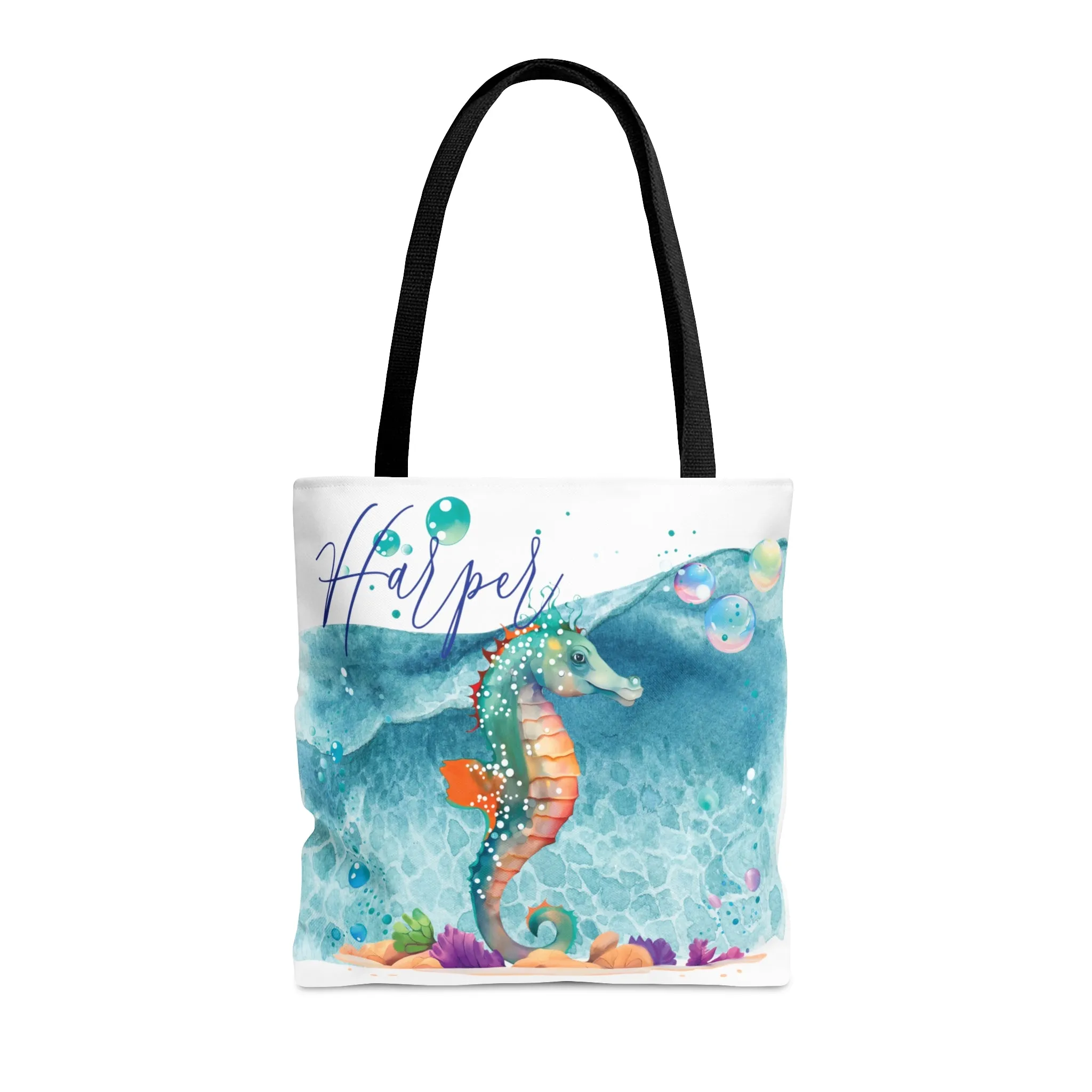 Personalised Tote Bag, Seahorse bag, Beach Tote Bag, Personalised/Non-Personalised