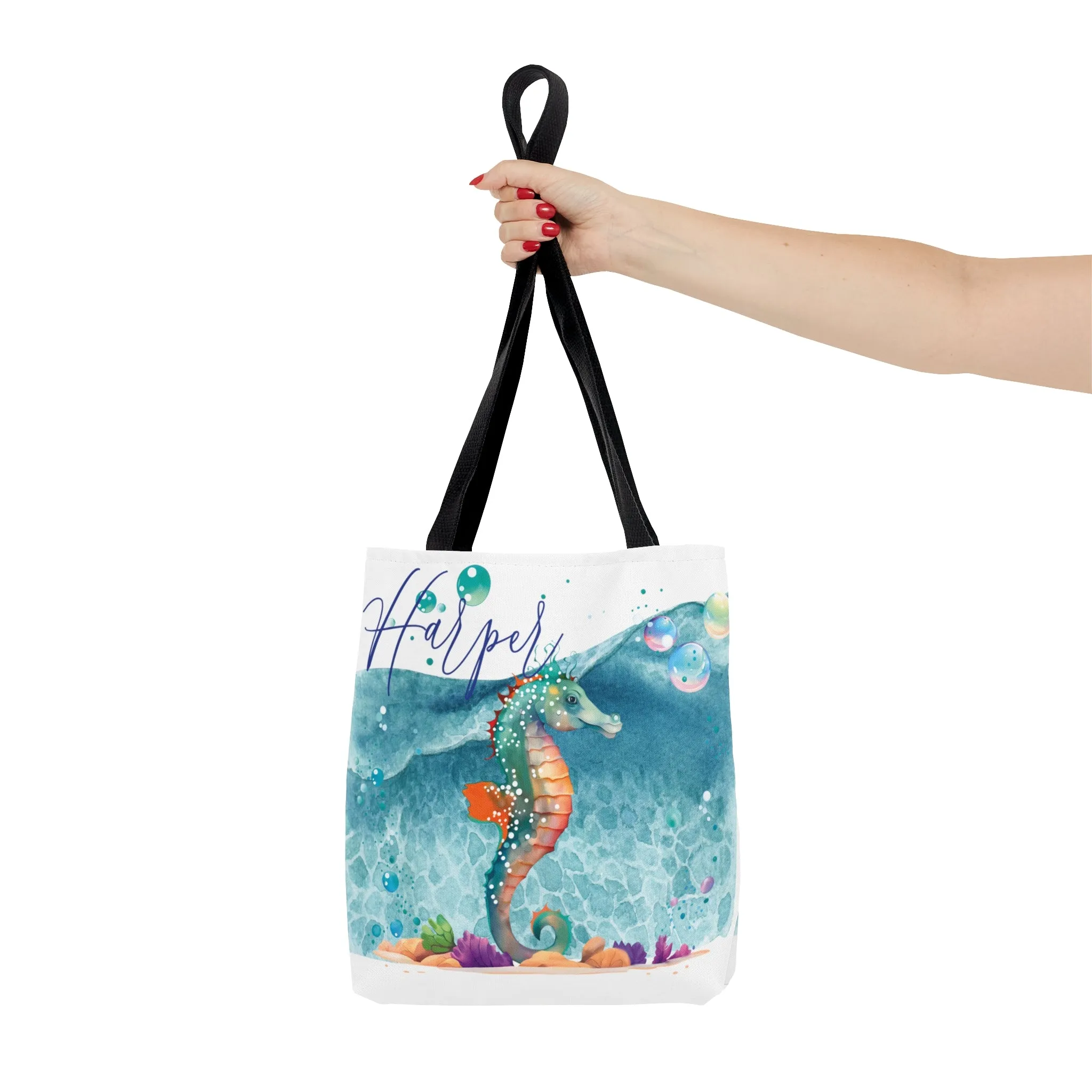 Personalised Tote Bag, Seahorse bag, Beach Tote Bag, Personalised/Non-Personalised