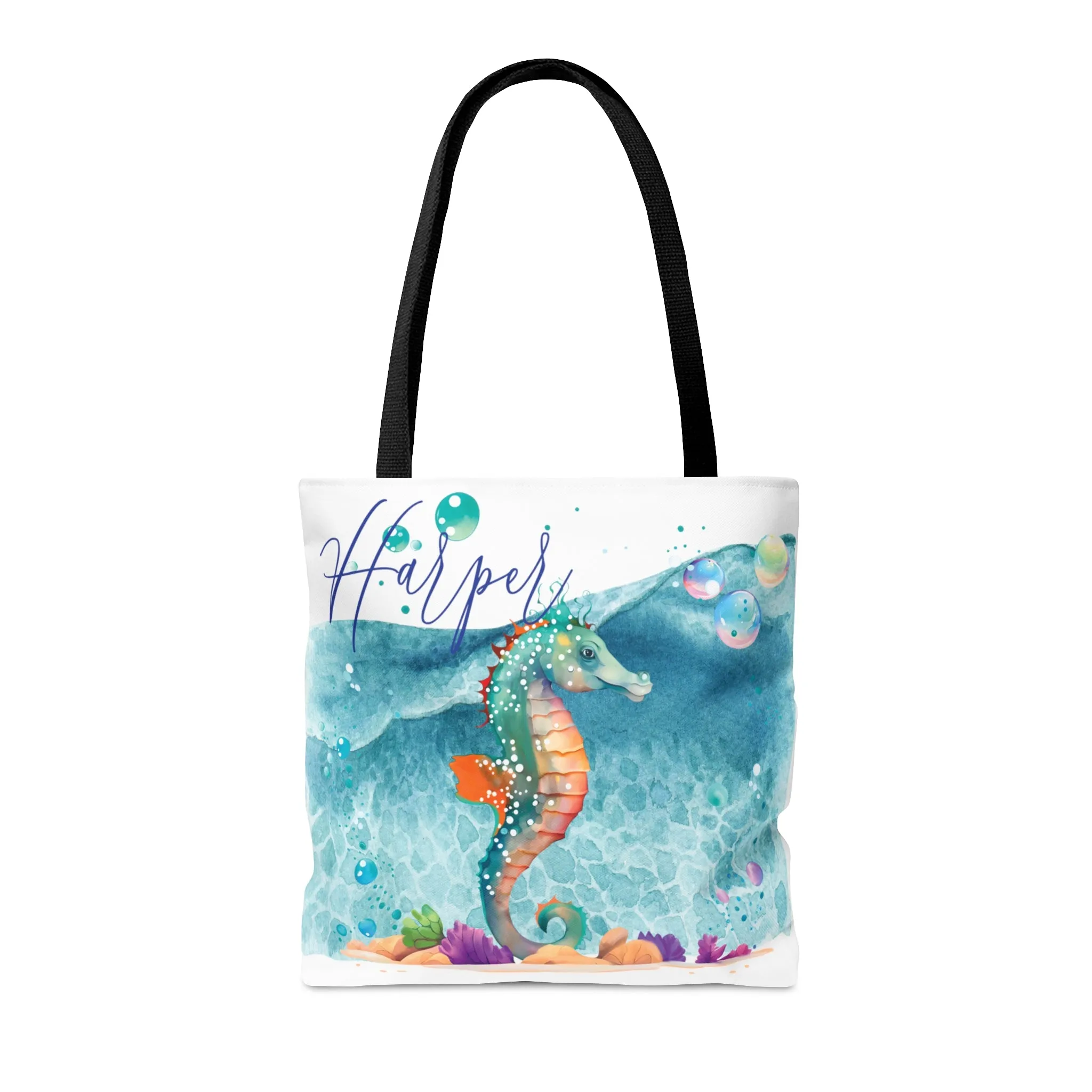 Personalised Tote Bag, Seahorse bag, Beach Tote Bag, Personalised/Non-Personalised