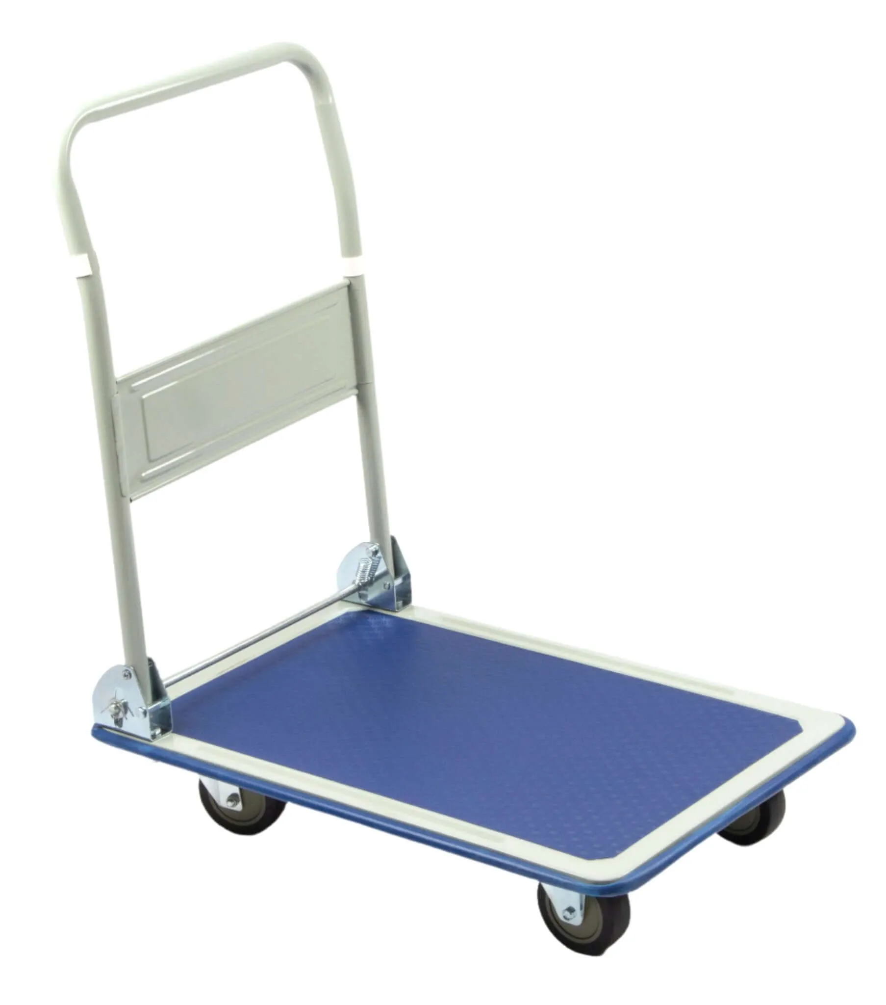 Platform Push Cart Dolly, Compact & Foldable for Easy Storage and Mobility, 330-660 lb Capacity, 360 Degree Swivel Wheels, Blue