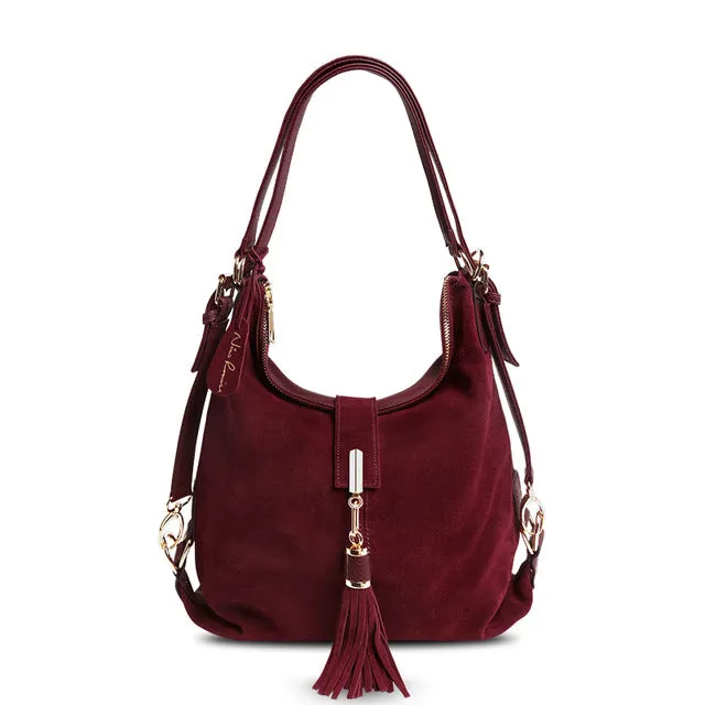 Real Split Suede Leather Shoulder Bag