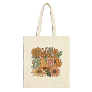 Retro Floral Mama Tote Bag