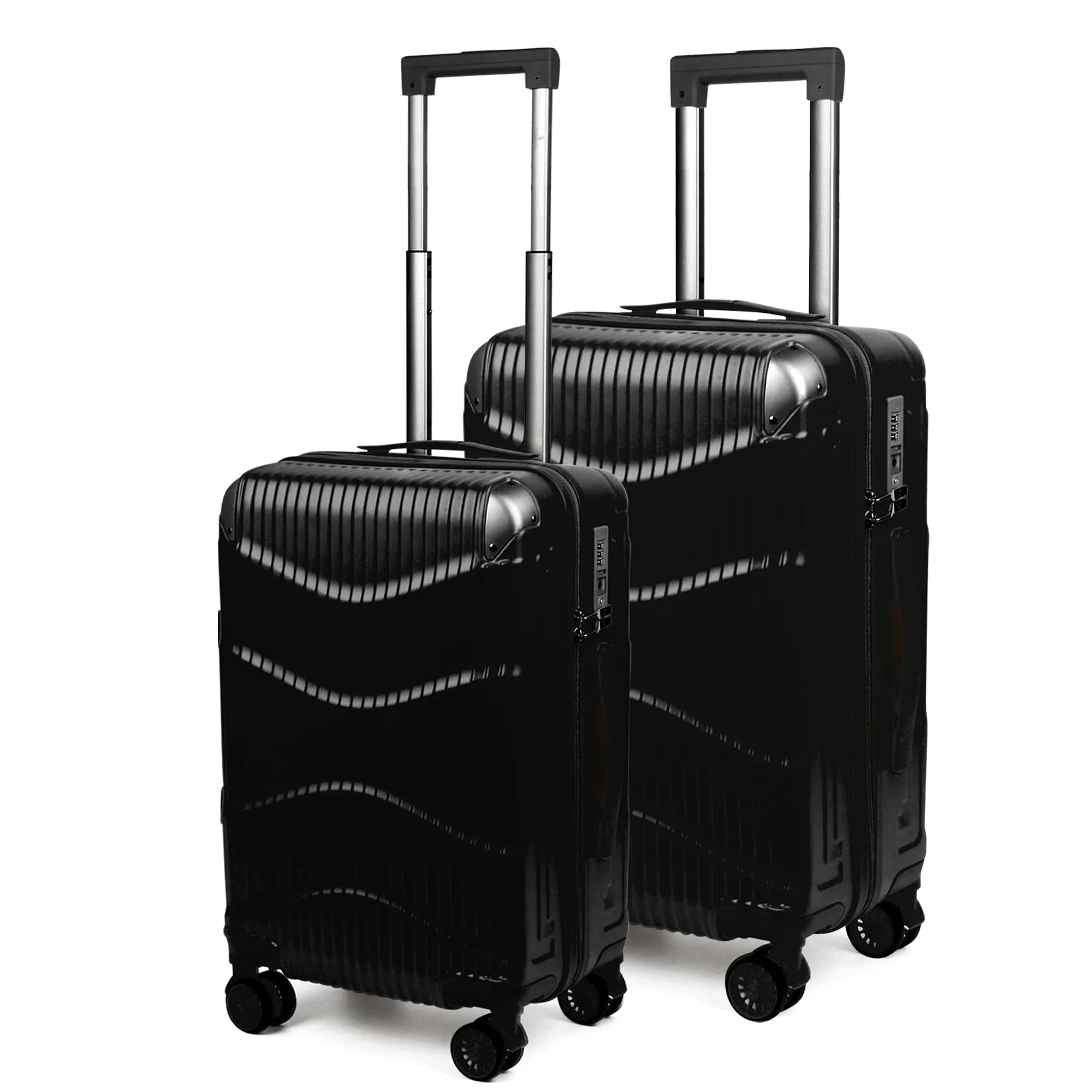 THE CLOWNFISH Ballard Series Luggage ABS & Polycarbonate Exterior Suitcase Eight Wheel Trolley Bag with TSA Lock- Red (Medium size, 65 cm-26 inch)