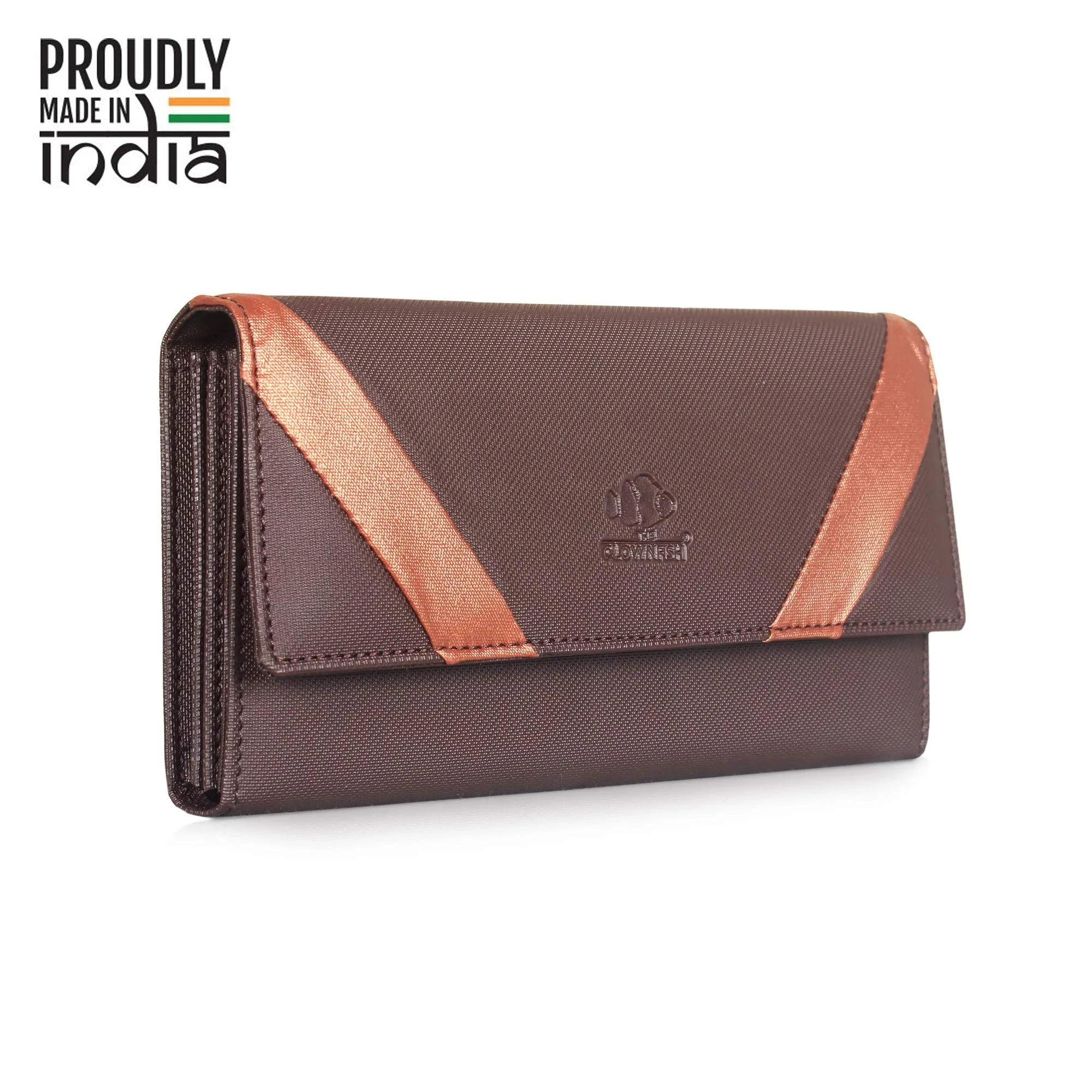 THE CLOWNFISH Valentina Womens Wallet (Brown)